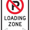 no parking loading zone with arrows