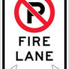 no parking fire lane with arrows