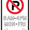 no parking - hours / days options w/ arrows