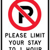 no parking - please limit your stay to 1 hr