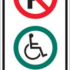 no parking disabled parking only with arrows