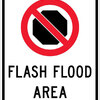 no stopping flash flood area