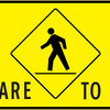 pedestrian crosswalk ahead prepare to stop