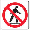  pedestrian prohibited - left