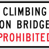 climbing on bridge prohibited