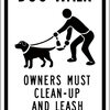 dog walk - owners must clean-up and leash dogs