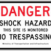 danger shock hazard - no trespassing