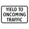 yield to oncoming traffic tab