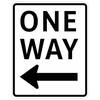 one way with left arrow
