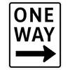 one way with right arrow