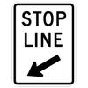 stop line with right angled arrow