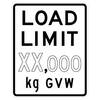 load limit ( xx ) kg GVW