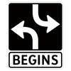 two way - left turn lane begins
