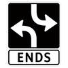two way - left turn lane ends