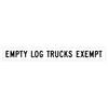 empty log trucks exempt tab