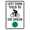 left turn yield to cyclist on green