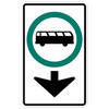 buses permitted with down arrow
