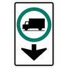 trucks permitted with down arrow