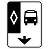 hov buses with down arrow