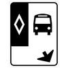 hov buses with right angled arrow