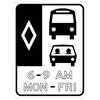 hov, buses and carpool with (hours and days)