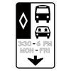 hov, buses and carpool with (hours and days) down arrow