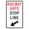 railway gate stop line - right arrow