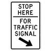 stop here for traffic signal - left arrow