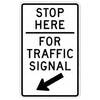 stop here for traffic signal - right arrow