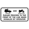 livestock / motorcycles please proceed to the front