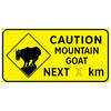 caution mountain goat next ( x ) km
