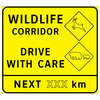 wildlife corridor ( 2 animals ) next ( xx ) km