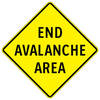 end avalanche area