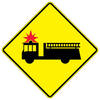 fire truck entrance / crossing - right