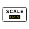 electronic scale open / closed sign