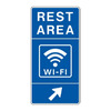 Rest Area, EV Symbol, Right 45° Arrow