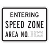 Entering Speed Zone Area No. ( xxxx )