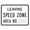 Leaving Speed Zone Area No. ( xxxx )