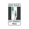 Informational sign to advise passing lane use: keep right, let others pass