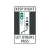 Informational sign to advise multi-lane use: keep right, let others pass