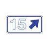 ( x ) km Right Angled Arrow Tab