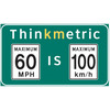 Thinkmetric 60 MPH is 100 km/h