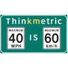 Thinkmetric 40 MPH is 60 km/h