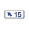 ( x ) km Left Angled Arrow Tab