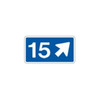 ( x ) km Right Angled Arrow Tab