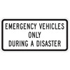 Emergency Vehicles Only During a Disaster tab