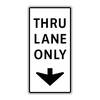 thru lane only - down arrow