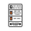 signal push button to cross - start crossing - don