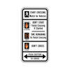 signal push button to cross - start crossing - don