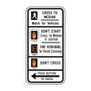 signal push button to cross - cross to median - don